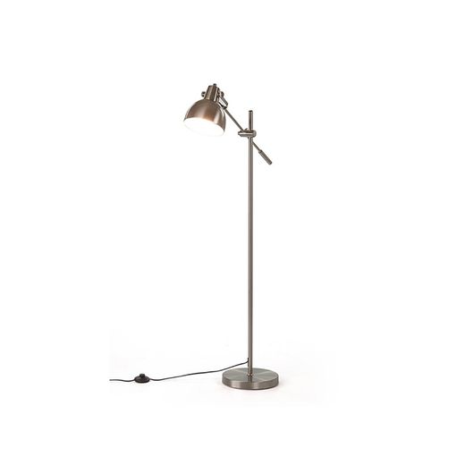 Lampada da terra NEW YORK in acciaio nichelato, 122 cm
