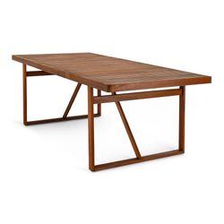 NEWBURY - Eucalyptus træbord 220 x 100 x 76 cm