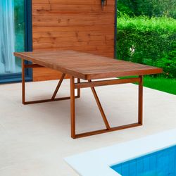 NEWBURY - Eucalyptus træbord 220 x 100 x 76 cm