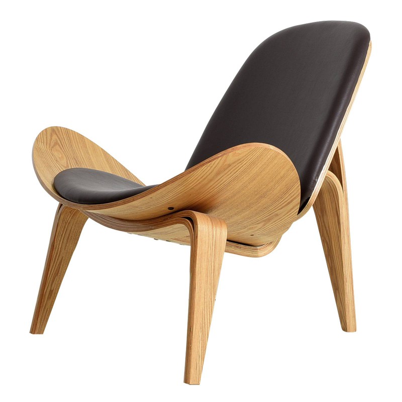 Reizen Defecte rundvlees NICO - Multiplex fauteuil met zwart kussen, 68,5 x 61 x 77 cm — Qechic