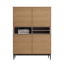 Aparador alto de roble en natural, 103,4 x 39,6 x 143,8 cm | Onnie