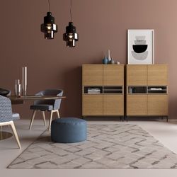 Aparador alto de roble en natural, 103,4 x 39,6 x 143,8 cm | Onnie