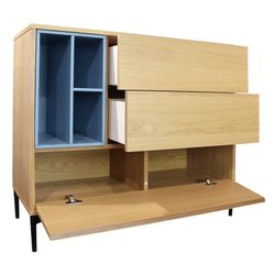 ONNIE - Blue sideboard cabinet, 103.4 x 39.6 x 95 cm