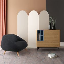 ONNIE - Blue sideboard cabinet, 103.4 x 39.6 x 95 cm