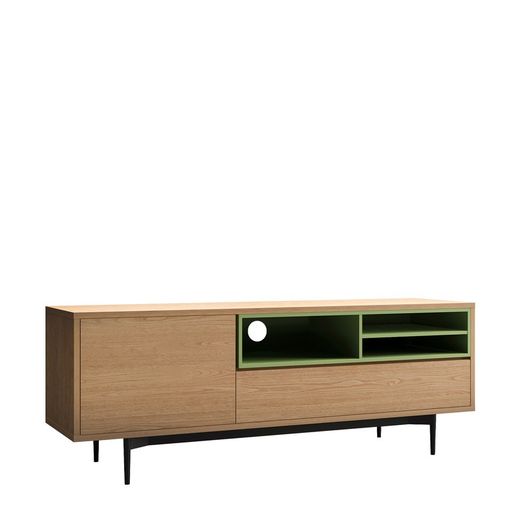 ONNIE - Mueble para TV verde,  155'1 x 39'6 x 60'2 cm