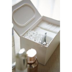 Organisateur de salle de bain en ABS blanc, 16 x 10 x 9 cm | Voile