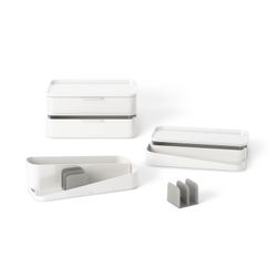 White and gray polystyrene organizer, 27 x 18 x 25 cm | glam