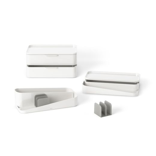 White and gray polystyrene organizer, 27 x 18 x 25 cm | glam