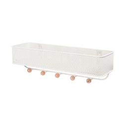 Estique metal mesh organizer with coat rack 31.8x9.5x9.5 cm