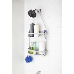 Organisateur de douche 2 niveaux Flex blanc, 31x9x65cm
