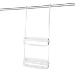 Organisateur de douche 2 niveaux Flex blanc, 31x9x65cm