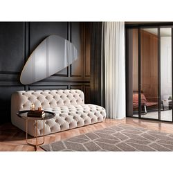 ORIO-Miroir Mural Triangle Doré, 3x85x165 cm