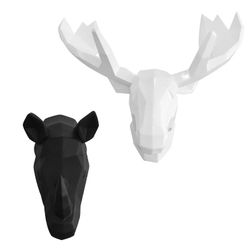 Pack discount de 2 figurines murales décoratives en noir et blanc