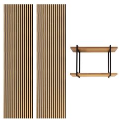Set van 2 natuurlijke akoestische panelen van 240 cm hoog en 1 plank | akoestisch geluid