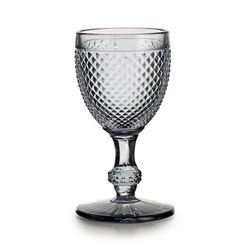 Pack of 4 Bicos Gray Red Wine Glasses, Ø7.7x15.3cm