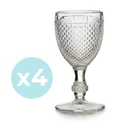 Pack of 4 Bicos Red Wine Glasses, Ø7.7x15.3cm