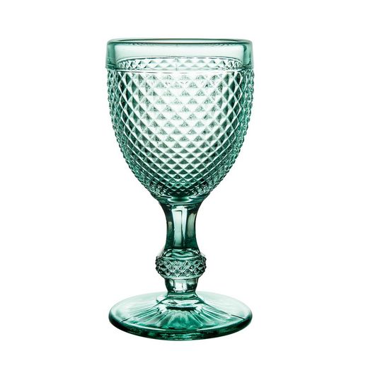Pack of 4 Mint Green Bicos Red Wine Glasses, Ø7.7x15.3cm