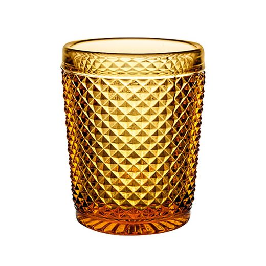 Lot de 4 verres bas Bicos Ambre, Ø8,6x10,7cm