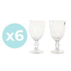 Lot de 6 verres à eau et 6 verres à vin en verre transparent | Magellan
