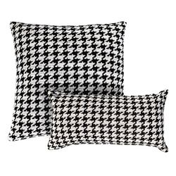 Pack of decorative houndstooth cushions, 2 pieces