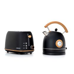 Pack of electrical appliances, 1 toaster and 1 black electric heater
