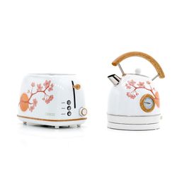 Pack of household appliances: 1 toaster and 1 white kettle