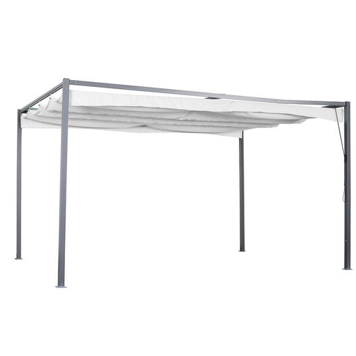 Pergolado exterior de Chillvert Steel Rodas com toldo retrátil 393x295x225 cm