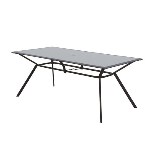 PALERMO - Steel / Glass Table 180x90x73 cm