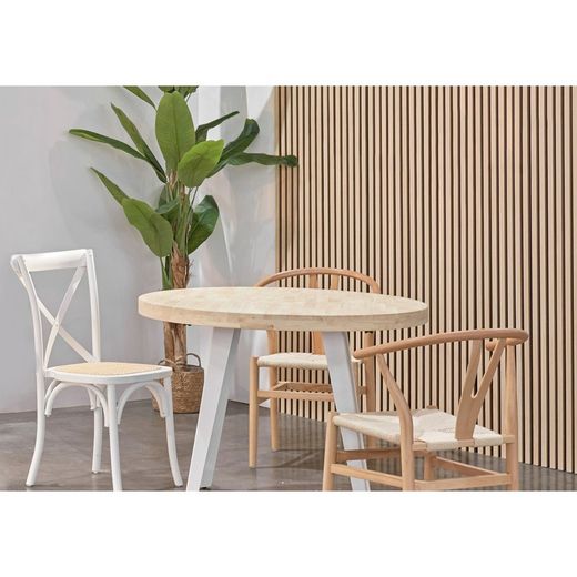 Decoratief akoestisch paneel van hout in licht naturel en zwart, 60 x 2,2 x 240 cm | akoestisch geluid