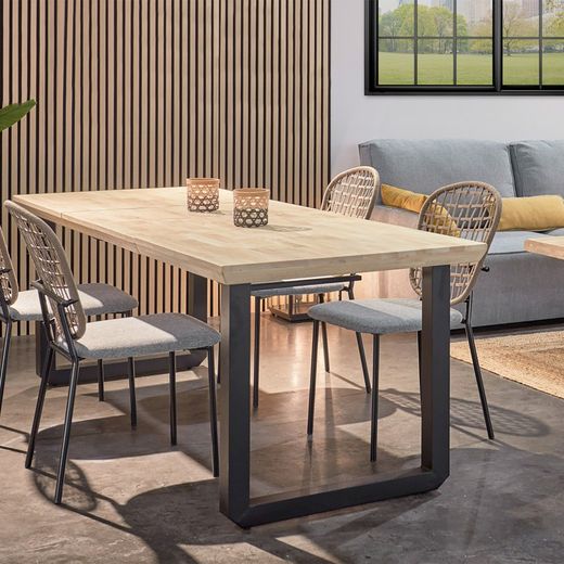 Decoratief akoestisch paneel van hout in licht naturel en zwart, 60 x 2,2 x 240 cm | akoestisch geluid