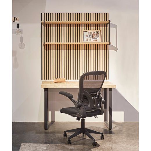 Dekoracyjny panel akustyczny z naturalnego i czarnego drewna, 60 x 2,2 x 120 cm | dźwięk akustyczny