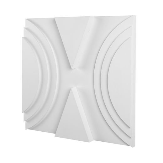 Painel Decorativo Madeira Branca, 70x6x70cm
