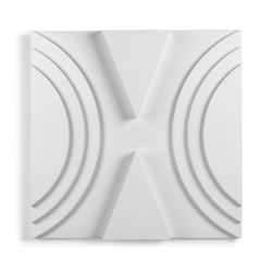 Painel Decorativo Madeira Branca, 70x6x70cm