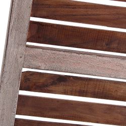 Panel decorativo de madera en marrón, 40 x 3 x 122 cm | Matera