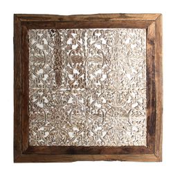 Tropical Wood Decorative Panel Tashkent White/Wood, 166x3x170cm