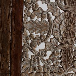 Tropical Wood Decorative Panel Tashkent White/Wood, 166x3x170cm