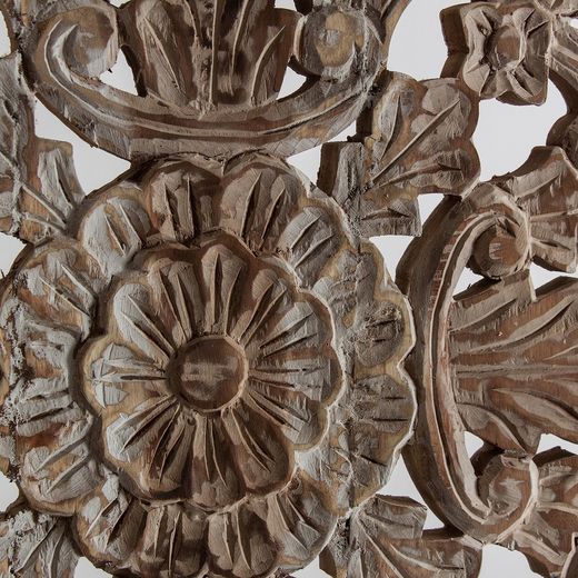 Tropical Wood Decorative Panel Tashkent White/Wood, 166x3x170cm