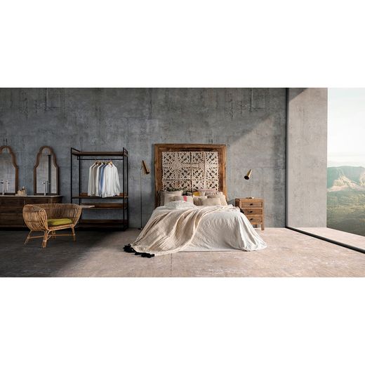 Tropical Wood Decorative Panel Tashkent White/Wood, 166x3x170cm