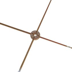 Abajur Branco/Ouro, Ø40x23cm
