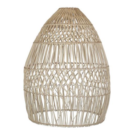 Rattan and metal shade in natural, Ø 56 x 70 cm | Jonesy