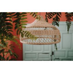 Rattan και μεταλλική απόχρωση σε natural, Ø 65 x 38 cm | Νίκη