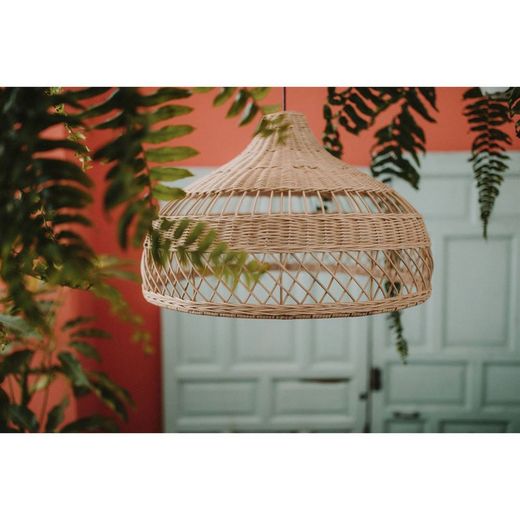Rattan και μεταλλική απόχρωση σε natural, Ø 65 x 38 cm | Νίκη