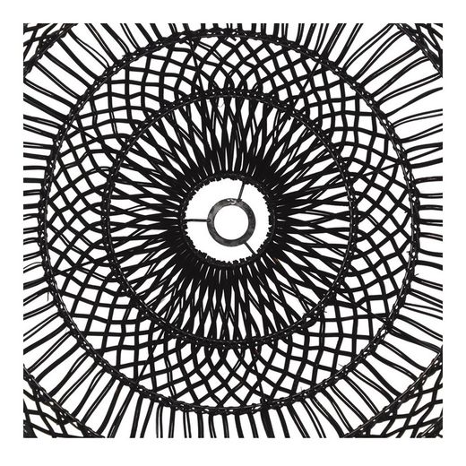 Lampeskærm i rattan og metal i sort, Ø 56 x 70 cm | Jonesy