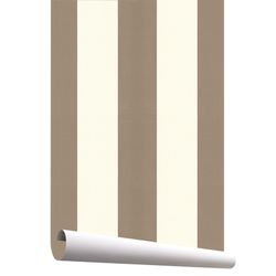 Papel Pintado Básico Raya Marrón-Crudo