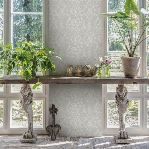 Damask Floral Wallpaper