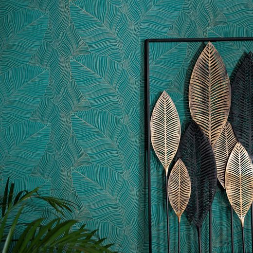 Papel Pintado Kota 1 Hojas Tropicales Verde