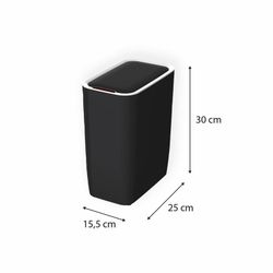 ABS papperskorg i svart, 25 x 15,5 x 30 cm | Kosmos