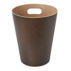 Beech bin in brown and natural, Ø 23 x 28 cm | Woodrow