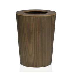 Papelera de madera de nogal en marrón, 23,5 x 23,5 x 30,5 cm | Noce