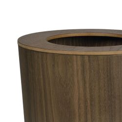 Papelera de madera de nogal en marrón, 23,5 x 23,5 x 30,5 cm | Noce
